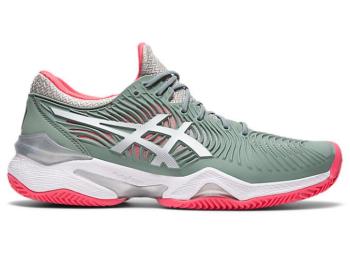 Asics Dam Tennisskor COURT FF 2 CLAY Olivgröna/Vita